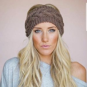 ☕Crochet Headband in Rich Coffee